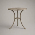 Tavolo da giardino rotondo in alluminio pressofuso beige, Ø 70 × 72 cm