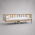 Letto singolo a divano 90 × 200 cm in legno massello di pino naturale con sponde