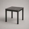 Tavolo da pranzo quadrato in truciolare melaminico e legno massello, grigio antracite e nero, 80 x 80 x 75 cm